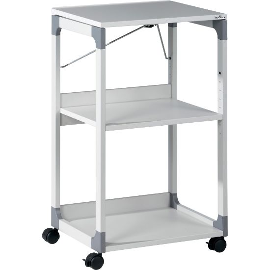 Picture of DURABLE System Overhead/Beamer Trolley - 3 x Shelf(ves) - 34.7in Height x 20in Width x 17in Depth - Metal, Plastic, Fiberglass, Resin, Steel - Gray