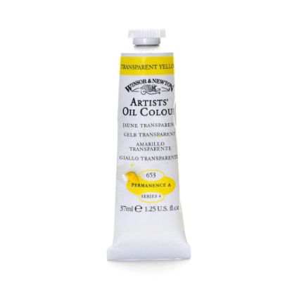 Picture of Winsor & Newton Artists Oil Colors, 37 mL, Transparent Yellow, 653