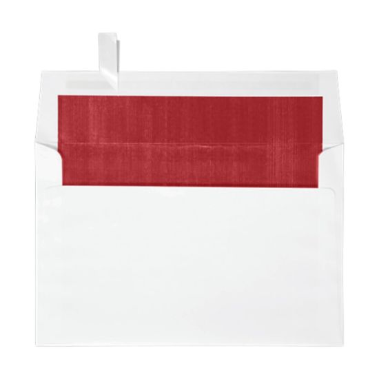 Picture of LUX Invitation Envelopes, A9, Peel & Press Closure, Red/White, Pack Of 1,000