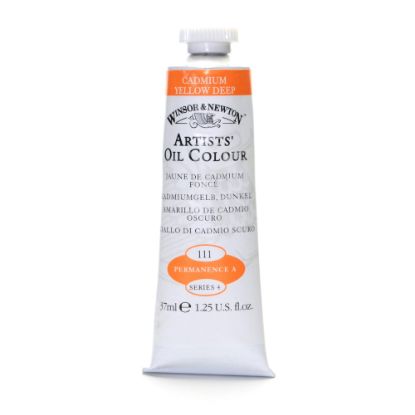 Picture of Winsor & Newton Artists Oil Colors, 37 mL, Cadmium Yellow Deep, 111