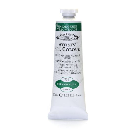 Picture of Winsor & Newton Artists Oil Colors, 37 mL, Winsor Green (Yellow Shade), 721