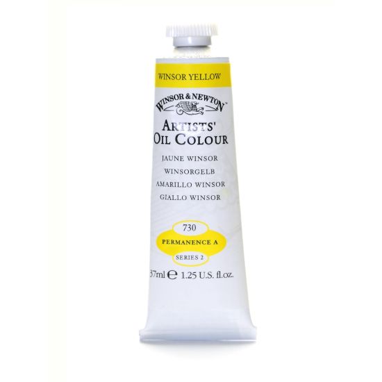 Picture of Winsor & Newton Artists Oil Colors, 37 mL, Winsor Yellow, 730