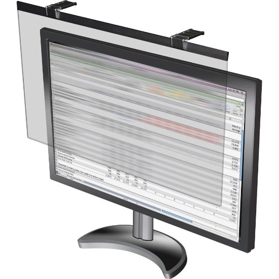 Picture of Business Source LCD Monitor Privacy Filter Black - For 24in Widescreen LCD Monitor - 16:10 - Acrylic - Black