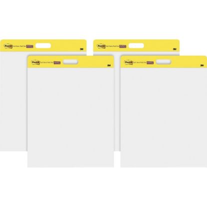 Picture of Post-it Self-Stick Plain White Paper Wall Pad - 20 Sheets - Plain - Stapled - 18.50 lb Basis Weight - 20in x 23in - White Paper - Self-adhesive, Repositionable, Bleed Resistant - 4 / Carton