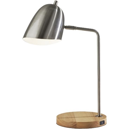 Picture of Adesso Simplee Jude Desk Lamp, 19-1/2inH, Natural/Brushed Steel