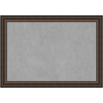 Picture of Amanti Art Magnetic Bulletin Board, Steel/Aluminum, 41in x 29in, Cyprus Walnut Wood Frame