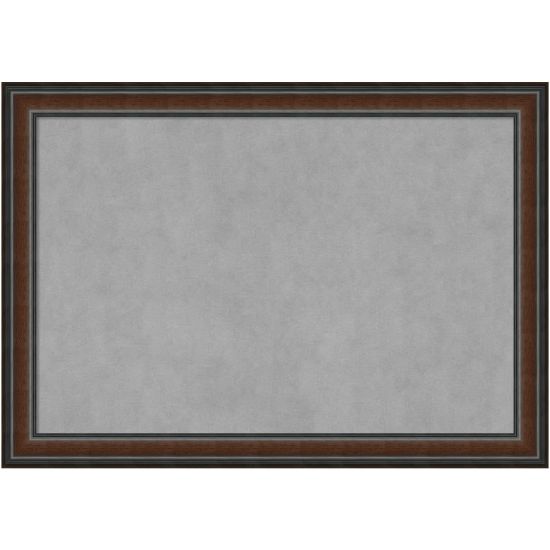 Picture of Amanti Art Magnetic Bulletin Board, Steel/Aluminum, 41in x 29in, Cyprus Walnut Wood Frame