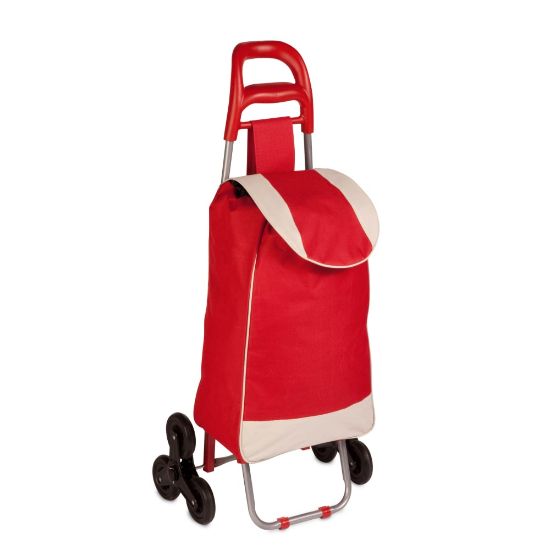 Picture of Honey-Can-Do Large Rolling Knapsack Cart With Handle, 39 3/8in x 17 3/8in x 11 4/5in, Red