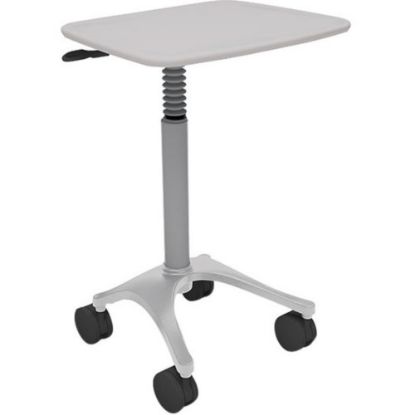 Picture of Anthro Zido 22, Adjustable-Height Cart - 150 lb Capacity - 4 Casters - 4in Caster Size - Medium Density Fiberboard (MDF), Cast Metal - 22in Width x 22.3in Depth x 40in Height - Steel Frame - Cool Gray