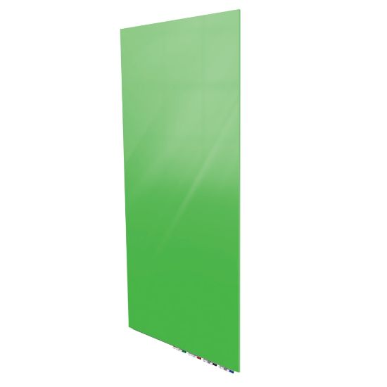 Picture of Ghent Aria Low-Profile Magnetic Glass Whiteboard, 36in x 24in, Green