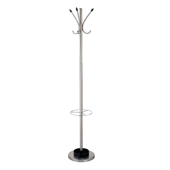 Picture of Adesso Umbrella Stand Coat Rack, 68inH x 13inW x 13inD, Brushed Steel