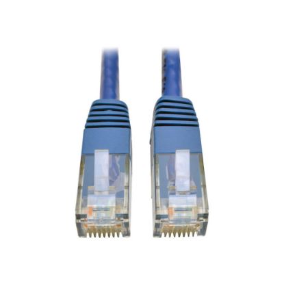 Picture of Tripp Lite Cat6 Gigabit Molded Patch Cable (RJ45 M/M), Blue, 14 ft - 14 ft Category 6 Network Cable for Network Device, Router, Modem, Blu-ray Player, Printer, Computer - 24 AWG - Blue