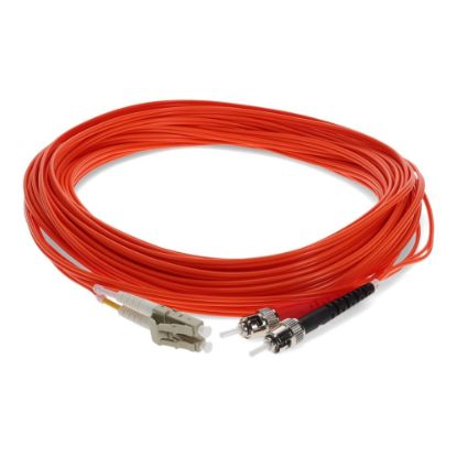 Picture of AddOn 15m LC to ST OM1 Orange Patch Cable - Patch cable - LC/UPC multi-mode (M) to ST/UPC multi-mode (M) - 15 m - fiber optic - duplex - 62.5 / 125 micron - OM1 - halogen-free - orange