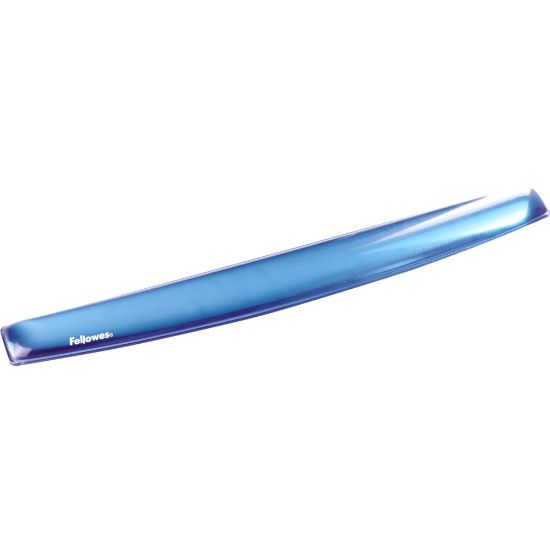 Picture of Fellowes Gel Crystals Wrist Rest, 1inH x 19.31inW x 2.31inD, Blue