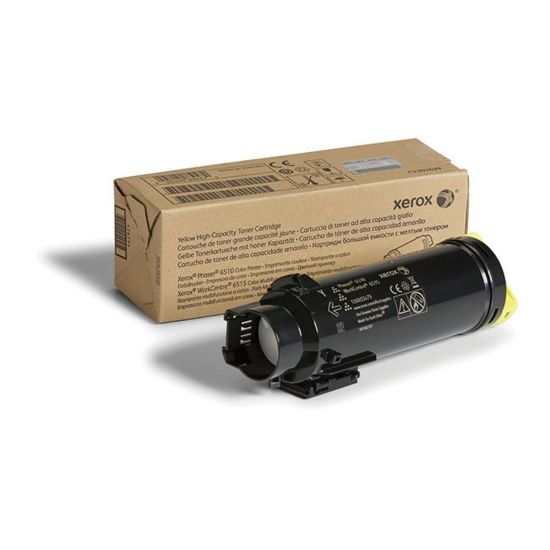 Picture of Xerox 6510 Yellow High Yield Toner Cartridge, 106R03479