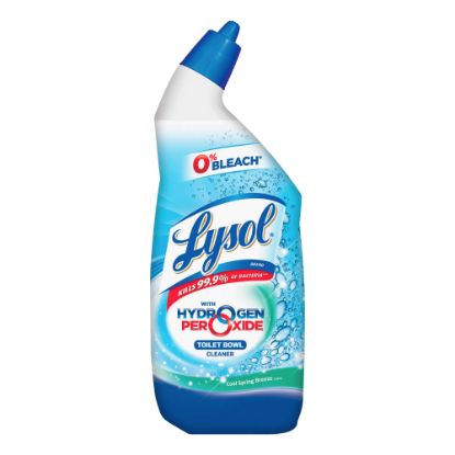 Picture of Lysol Hydrogen Peroxide Toilet Cleaner, Cool Spring Breeze Scent, 24 Oz Bottle, Blue