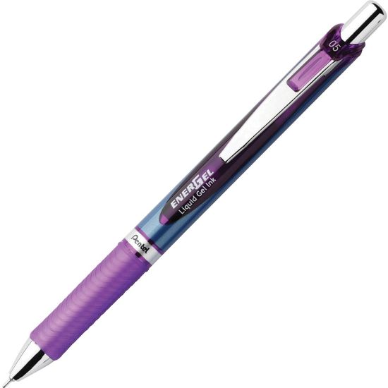 Picture of Pentel EnerGel RTX Liquid Gel Pen, Fine Point, 0.5 mm, Blue Barrel, Violet Ink