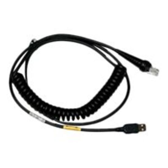 Picture of Honeywell CBL-500-500-C00 USB Coiled Cable - 16.40 ft USB Data Transfer Cable - First End: USB Type A - Black