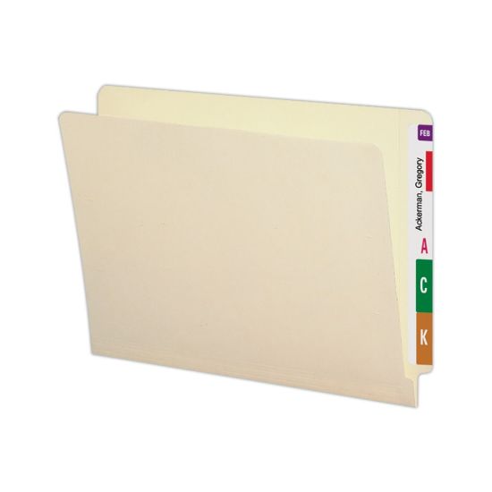 Picture of Smead End-Tab Folders, Straight Cut, Letter Size, 100% Recycled, Manila, Pack Of 100