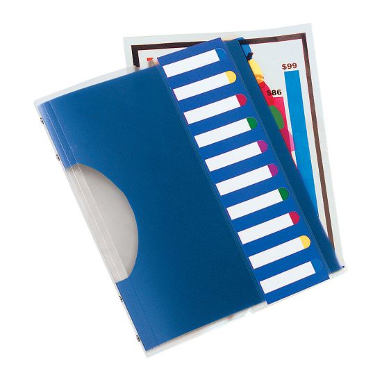 Picture of Pendaflex Poly Desk Organizer, 10 Tabs, Blue