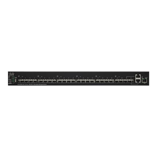 Picture of Cisco 550X Series SG550XG-24F - Switch - L3 - managed - 22 x 10 Gigabit SFP+ + 2 x combo 10GBase-T - desktop, rack-mountable