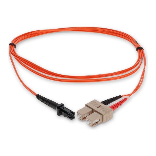 Picture of AddOn 2m MT-RJ to SC OM1 Orange Patch Cable - Patch cable - MT-RJ/UPC multi-mode (M) to SC/UPC multi-mode (M) - 2 m - fiber optic - 62.5 / 125 micron - OM1 - halogen-free - orange