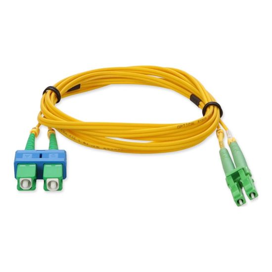 Picture of AddOn - Patch cable - LC/APC single-mode (M) to SC/APC single-mode (M) - 2 m - fiber optic - duplex - 9 / 125 micron - OS2 - riser - yellow