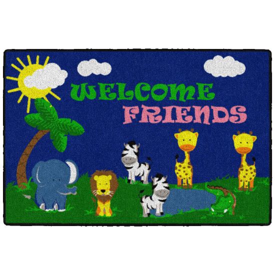 Picture of Flagship Carpets Friends Safari Welcome Mat, 2ftH x 3ftW