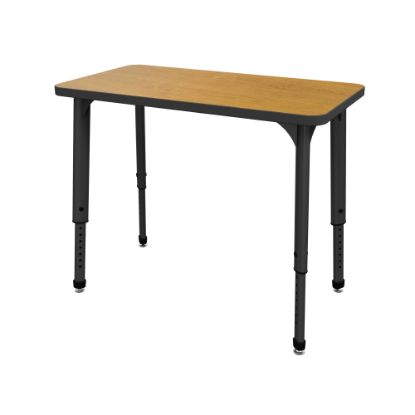 Picture of Marco Group Apex Series Adjustable Rectangle 36inW Student Desk, Solar Oak/Black