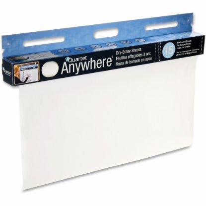 Picture of Quartet Anywhere Non-Magnetic Dry-Erase Whiteboard Sheets, 24in x 480in, White