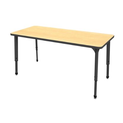 Picture of Marco Group Apex Series Rectangle Adjustable Table, 30inH 72inW x 30inD, Maple/Black