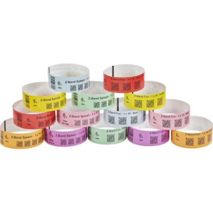 Picture of Zebra Z-Band Fun - Orange - 1 in x 10 in 1400 label(s) (4 roll(s) x 350) wristband labels - for LP 2824 Plus