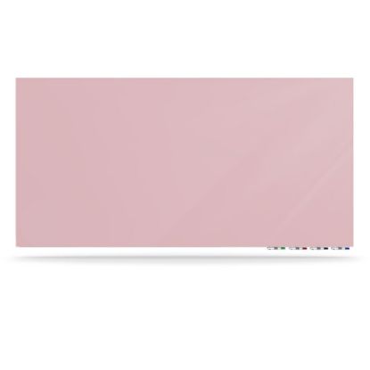 Picture of Ghent Aria Low Profile Magnetic Dry-Erase Whiteboard, Glass, 36in x 60in, Petal