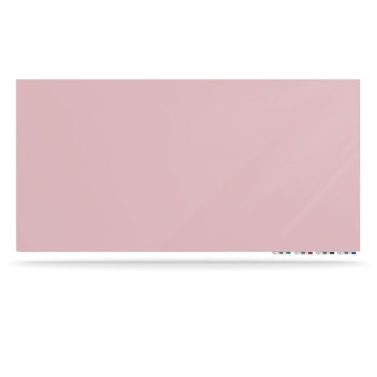 Picture of Ghent Aria Low Profile Magnetic Dry-Erase Whiteboard, Glass, 36in x 60in, Petal