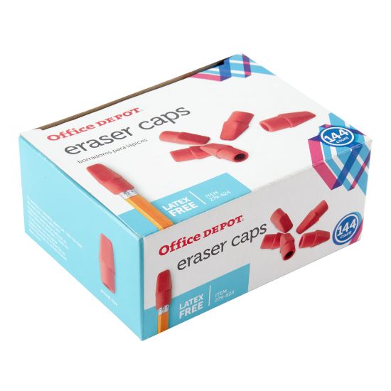 Picture of Office Depot Brand Eraser Caps, Red, Box Of 144