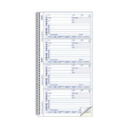 Picture of Rediform Memo Style Phone Message Book, 2 Part, Book Of 400 Messages, Blue