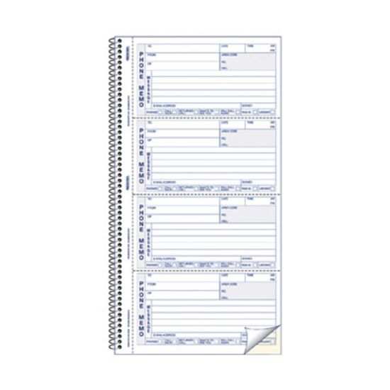 Picture of Rediform Memo Style Phone Message Book, 2 Part, Book Of 400 Messages, Blue