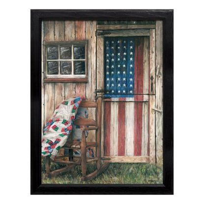 Picture of Timeless Frames Americana Framed Artwork, 16in x 12in, America Rocker