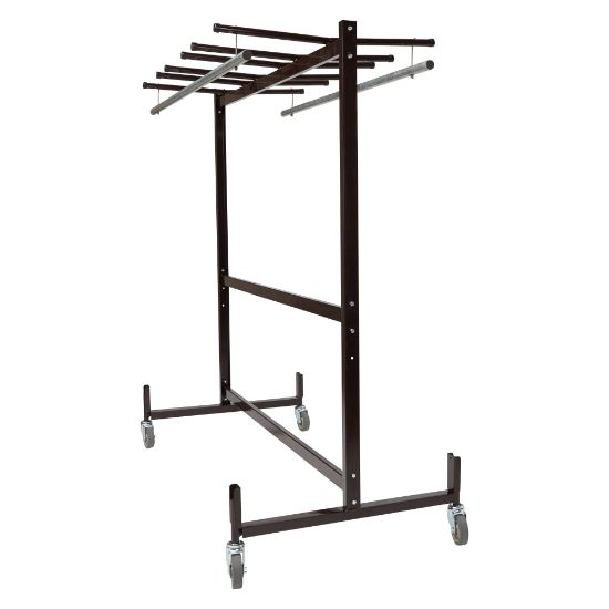 Picture of National Public Seating Folding Chair/Table Dolly/Coat Rack, 70inH x 67inW x 33-1/4inD, Brown