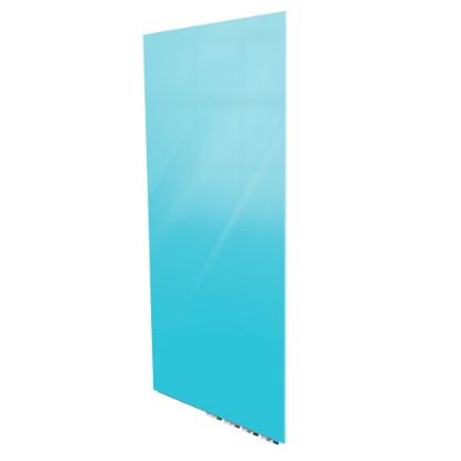 Picture of Ghent Aria Low-Profile Magnetic Glass Whiteboard, 48in x 36in, Blue