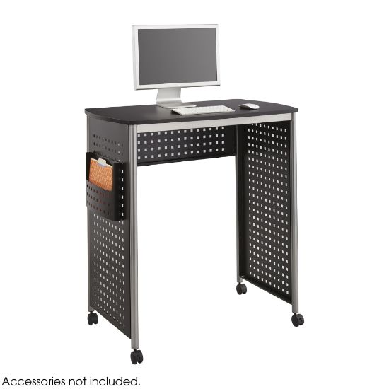 Picture of Safco Scoot Stand-Up Workstation, 42 1/8inH x 39 7/16inW x 23 5/16inD, Black/Silver