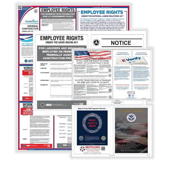 Picture of ComplyRight Federal Contractor (Construction) Labor Law Poster Set, English