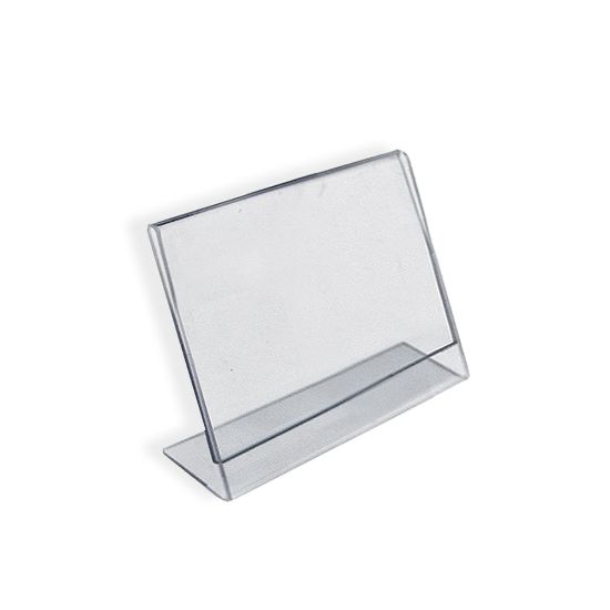 Picture of Azar Displays Acrylic L-Shaped Sign Holders, 2in x 3in, Clear, Pack Of 10