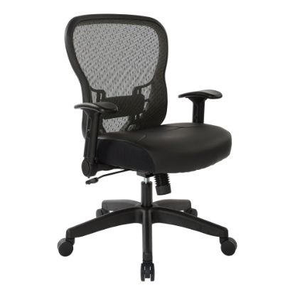 Picture of Office Star Space Seating 529 Series Deluxe Ergonomic Mesh Mid-Back Chair, Memory Foam Seat, Black