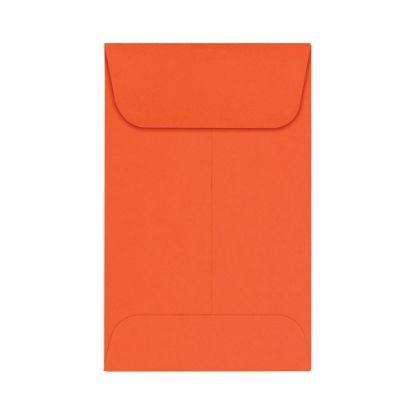 Picture of LUX Coin Envelopes, #1, Gummed Seal, Tangerine, Pack Of 50