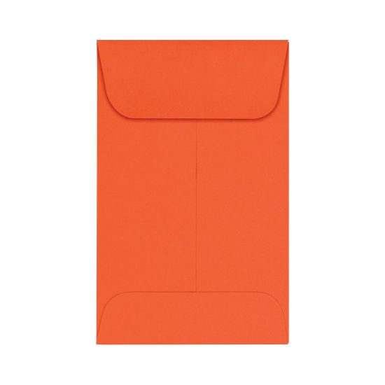 Picture of LUX Coin Envelopes, #1, Gummed Seal, Tangerine, Pack Of 50