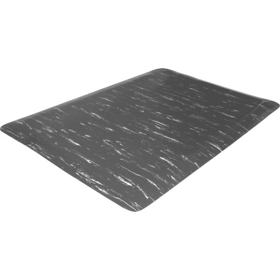 Picture of Genuine Joe Marble Top Anti-fatigue Mats - Office, Industry, Airport, Bank, Copier, Teller Station, Service Counter, Assembly Line - 24in Width x 36in Depth x 0.500in Thickness - High Density Foam (HDF) - Gray Marble - 1Each