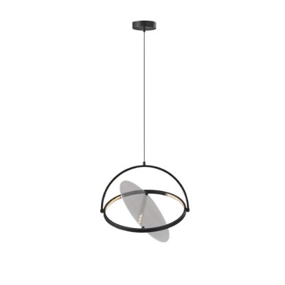 Picture of Adesso ADS360 Orsa LED Pendant Lamp, 18inH x 18inW, Black Shade/Black Base