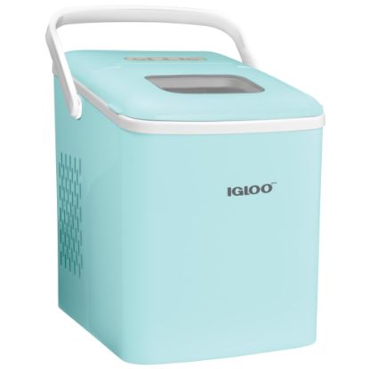 Picture of Igloo 26 Lb Automatic Self-Cleaning Portable Countertop Ice Maker With Handle, Aqua