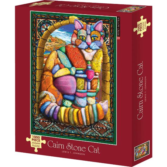 Picture of Willow Creek Press 1,000-Piece Puzzle, Cairn Stone Cat